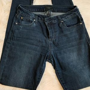 Celebrity Pink Ripped Dark  Skinny Jeans